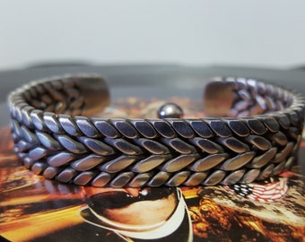 Handmade stainless bracelet, viking style.