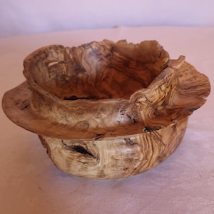 Olive wood Rustic Fluted Bowl