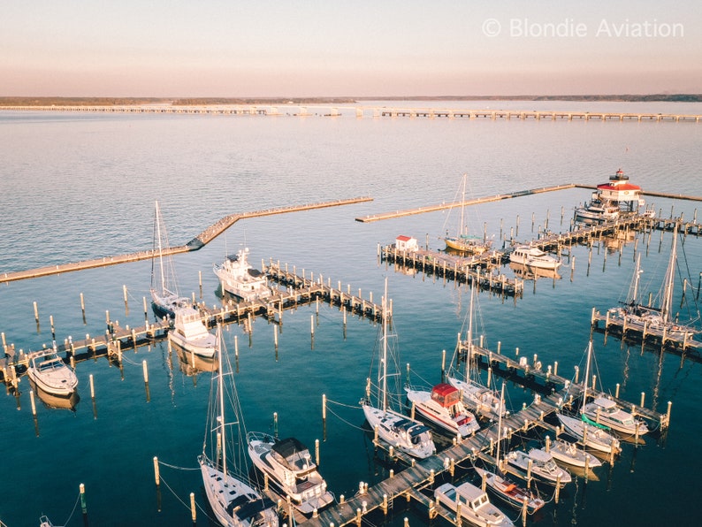 Golden Hour Over Cambridge Yacht Basin, Cambridge Maryland Etsy