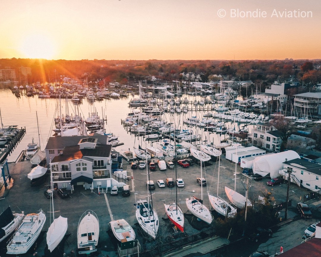 Sunset Over Eastport Yacht Club, Eastport Maryland Etsy