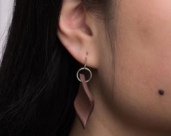 Mini Diamond Porcelain Dangle Earrings | Cocoa Berry| Lightweight Handmade Jewelry, Porcelain earrings, elegant jewelry