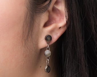 Drops | Stone | Handmade Porcelain Earrings, Lightweight earrings