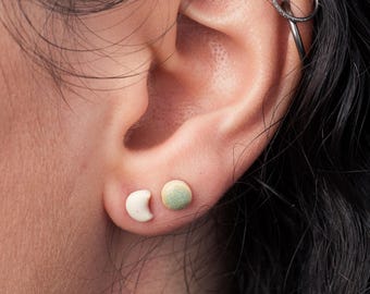 Classic Petite Studs | Ceramic Stud Earrings, Ceramic Earrings, Porcelain Earrings, Stud Earrings, Post Earrings