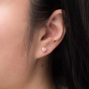 Heart Studs | Signature colorways, Ceramic Stud Earrings, Ceramic Earrings, Porcelain Earrings, Stud Earrings, Post Earrings