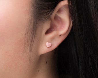 Heart Stud Earrings | Porcelain Earrings | Signature Colorways