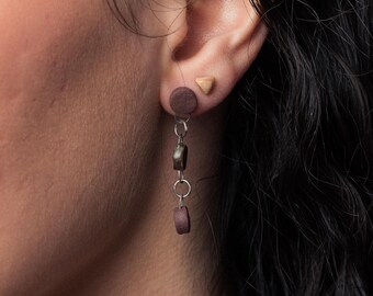 Handmade Porcelain Triangle Studs | Lightweight Ceramic Earrings