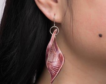 Diamond Twist Handmade Ceramic Earrings | Sugarplum | Porcelain Earrings, Statement Jewelry