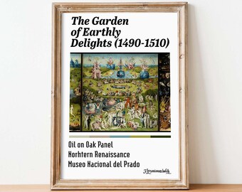 Hieronymus Bosch Il giardino delle delizie terrene poster / giardino delle delizie terrene stampa arte rinascimentale fine art poster van gogh poster