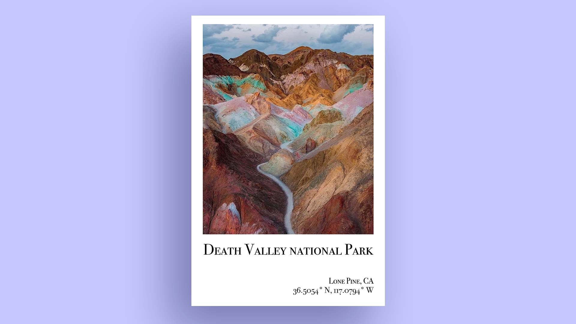 Death Valley National Park Poster Death Valley Print Death Valley ...