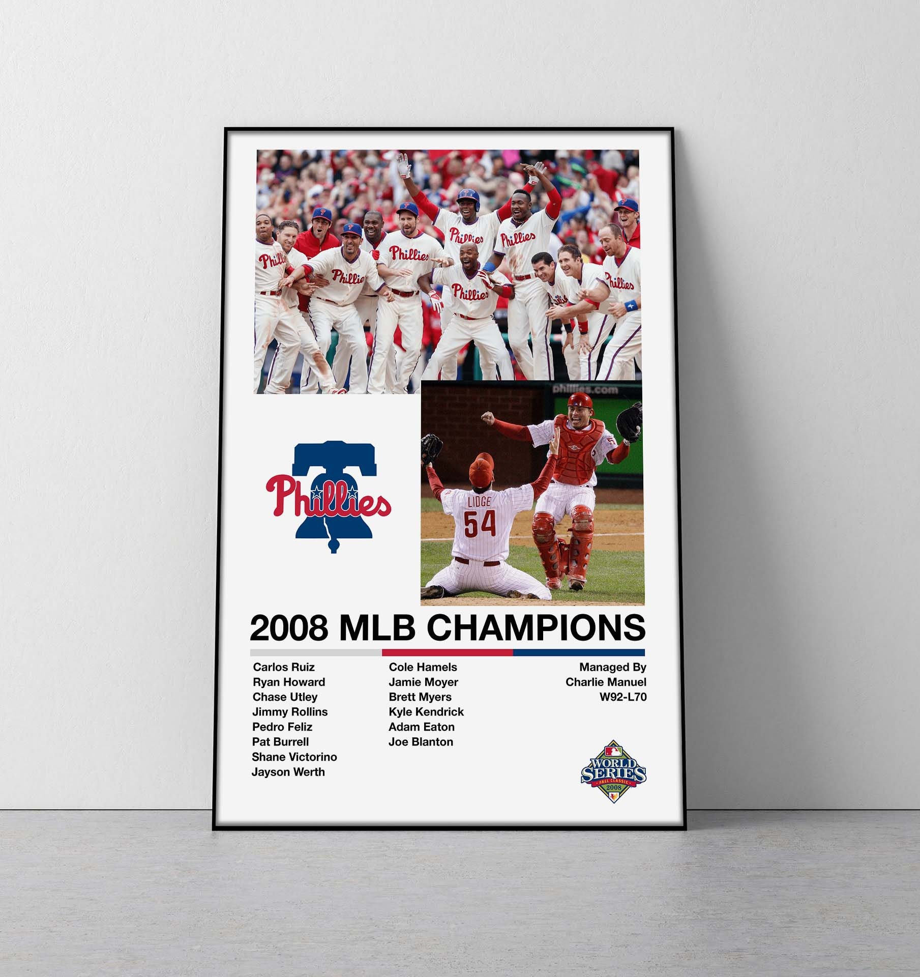 Philadelphia Phillies 2008 World Series Poster Phillies Mlb 