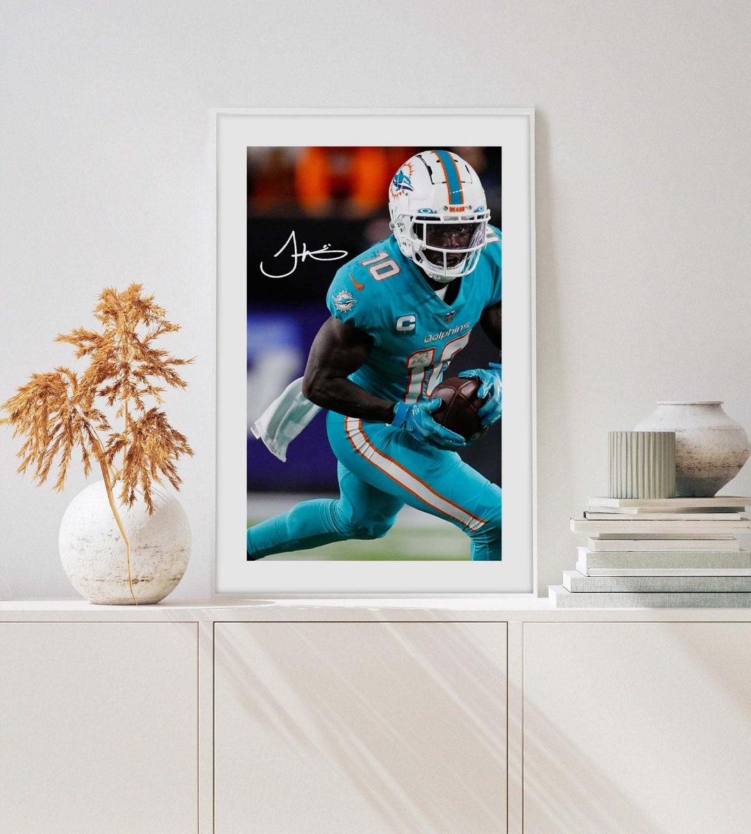 Tyreek Hill Miami Dolphins Poster Tyreek Hill Print Miami Dolphins Wall
