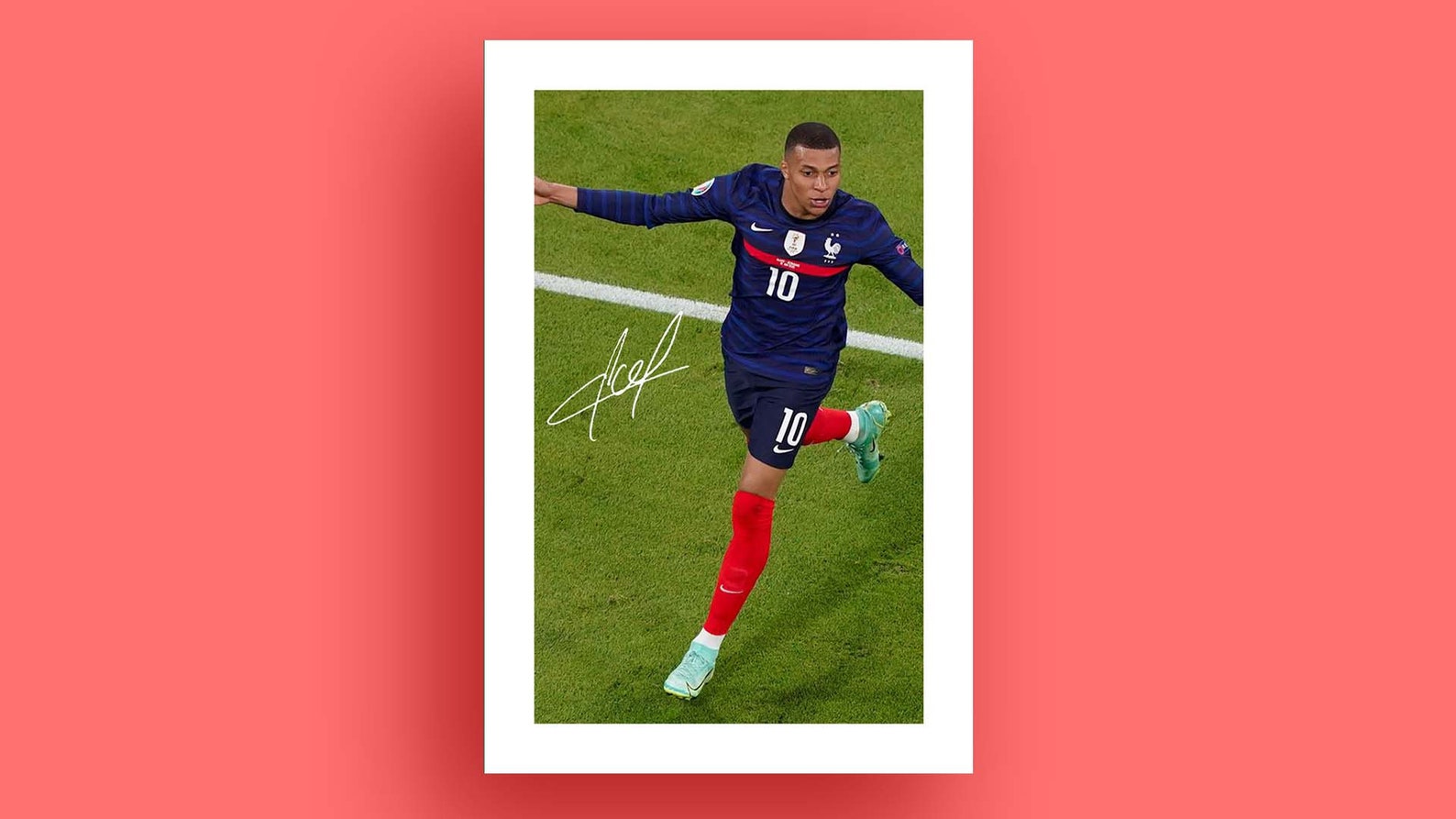 Carte Postale Kylian Mbappé | Équipe De France | Collection Football