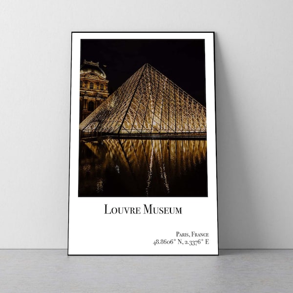 Affiches du musée du Louvre | louvre poster Paris France louvre museum print paris poster france travel art paris louvre poster tour eiffel