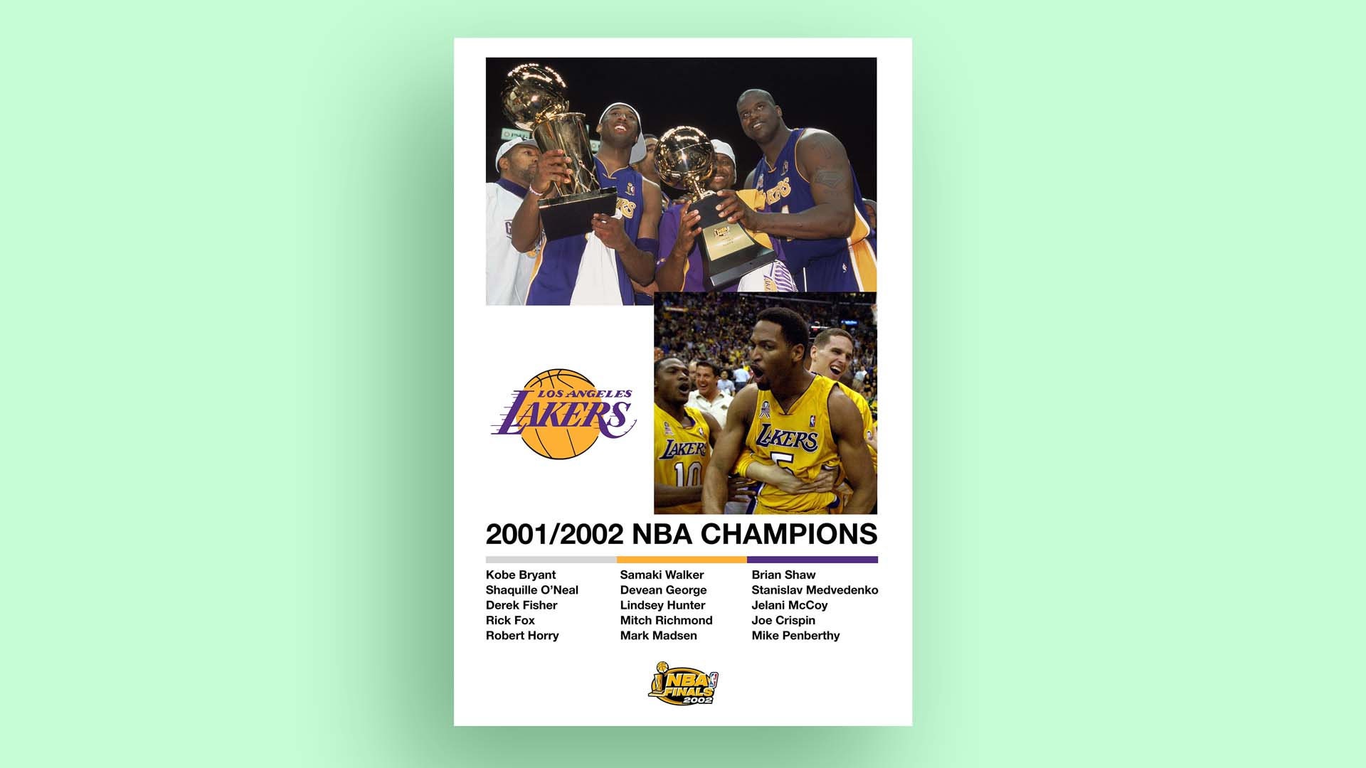 L.A. Lakers NBA Champions Poster — DKNG