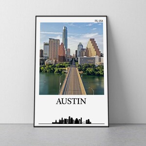 Austin, Texas poster | austin print texas poster austin travel poster texas travel poster austin wall art