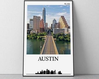 Austin, Texas poster | austin print texas poster austin travel poster texas travel poster austin wall art