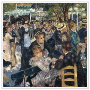 Hochwertiger gerahmter Druck: Renoir - Le Moulin de la Galette (1876)