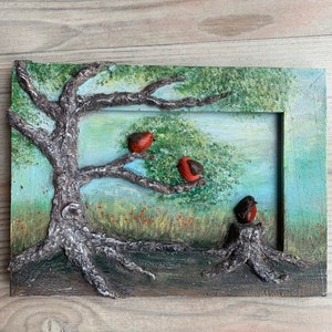 Décoration murale, images 3D, oiseaux, nature, cadeau,