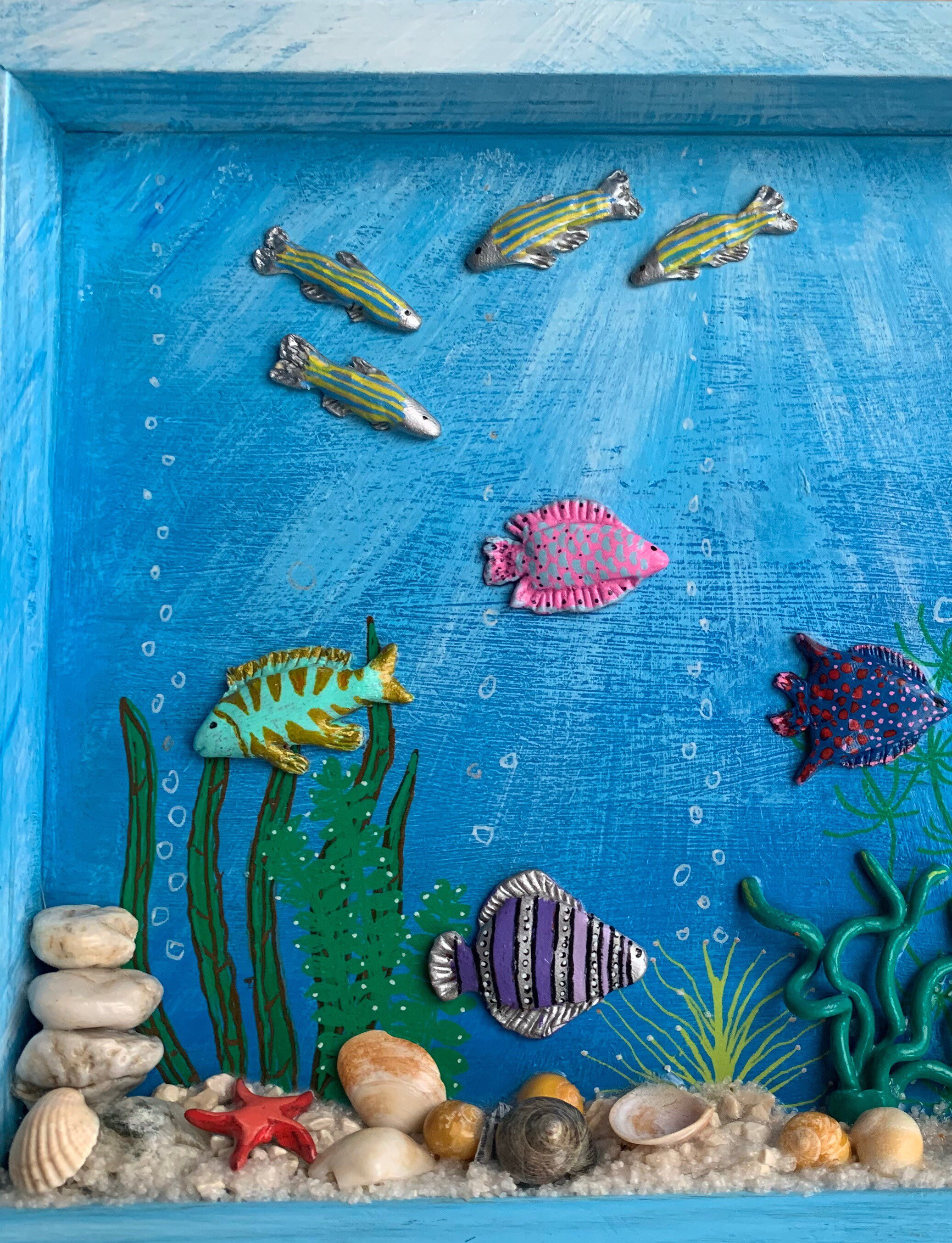 3D Pictures, Wall Decoration, Gift, Underwater World, Fish