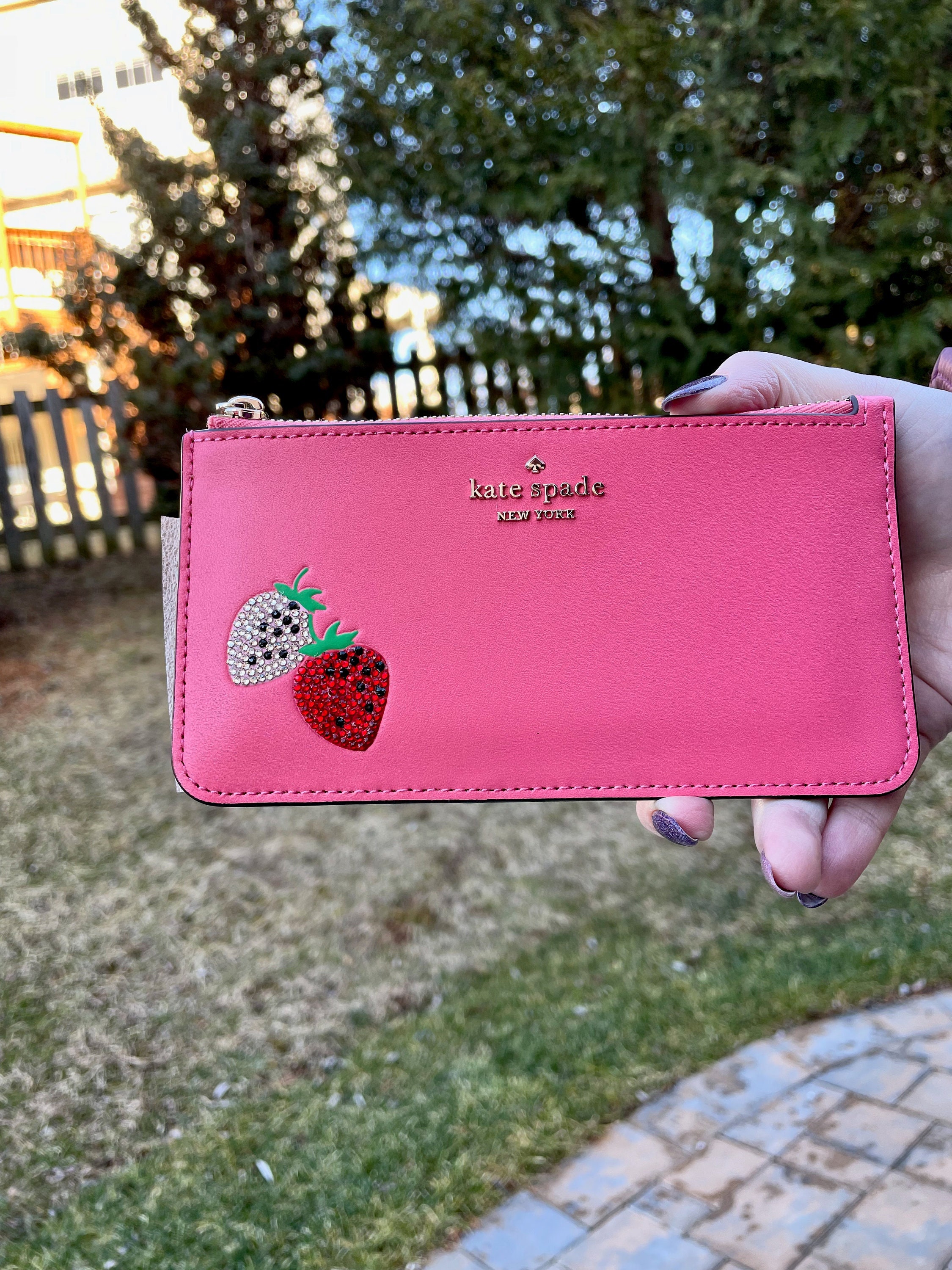 Kate Spade Strawberry Large Card Holder - Etsy
