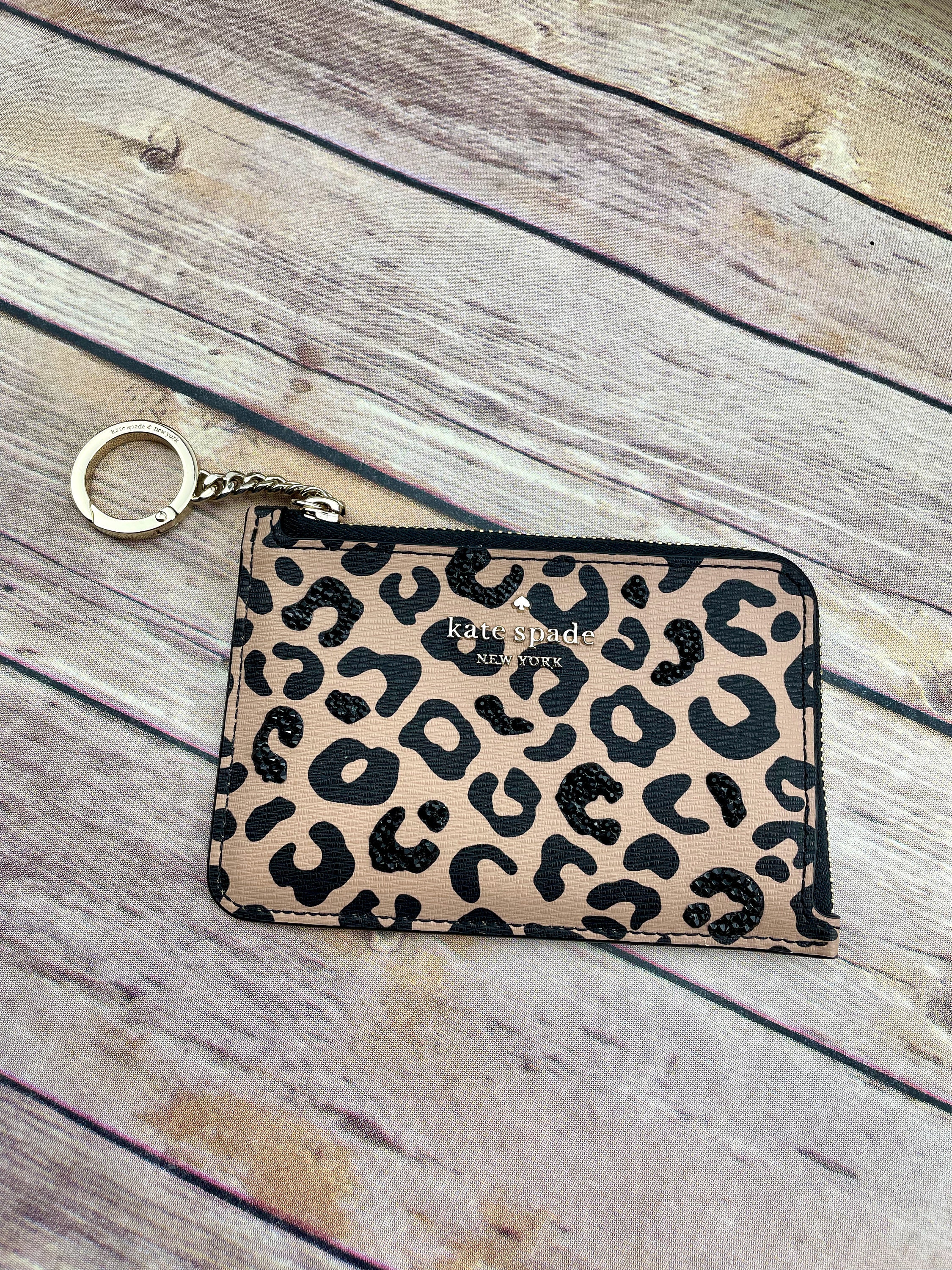 Kate spade leopard wallet sale