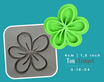 Flower CLAY STAMP for pottery; Product: 3-18-04