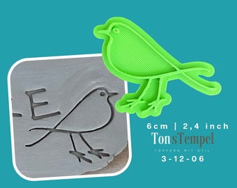 Bird Pottery Stamp ; Type: 3-12-06