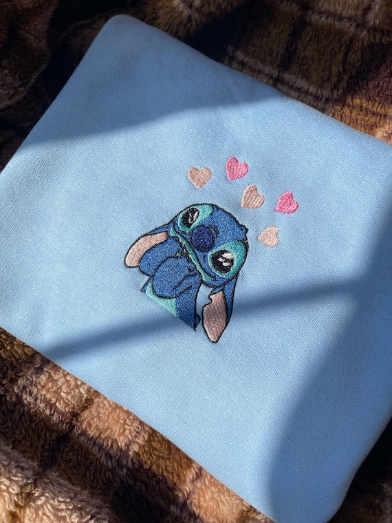 Stitch Embroidered Sweatshirt Lilo & Stitch Crewneck 