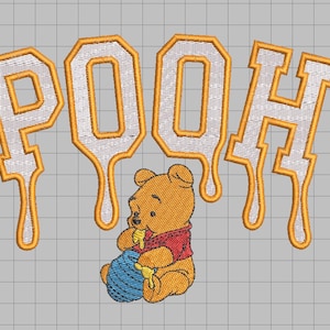 Winnie the Pooh Embroidery File | Digital Download Embroidery | Embroidery Design Filled Stitch For Embroidery Machine
