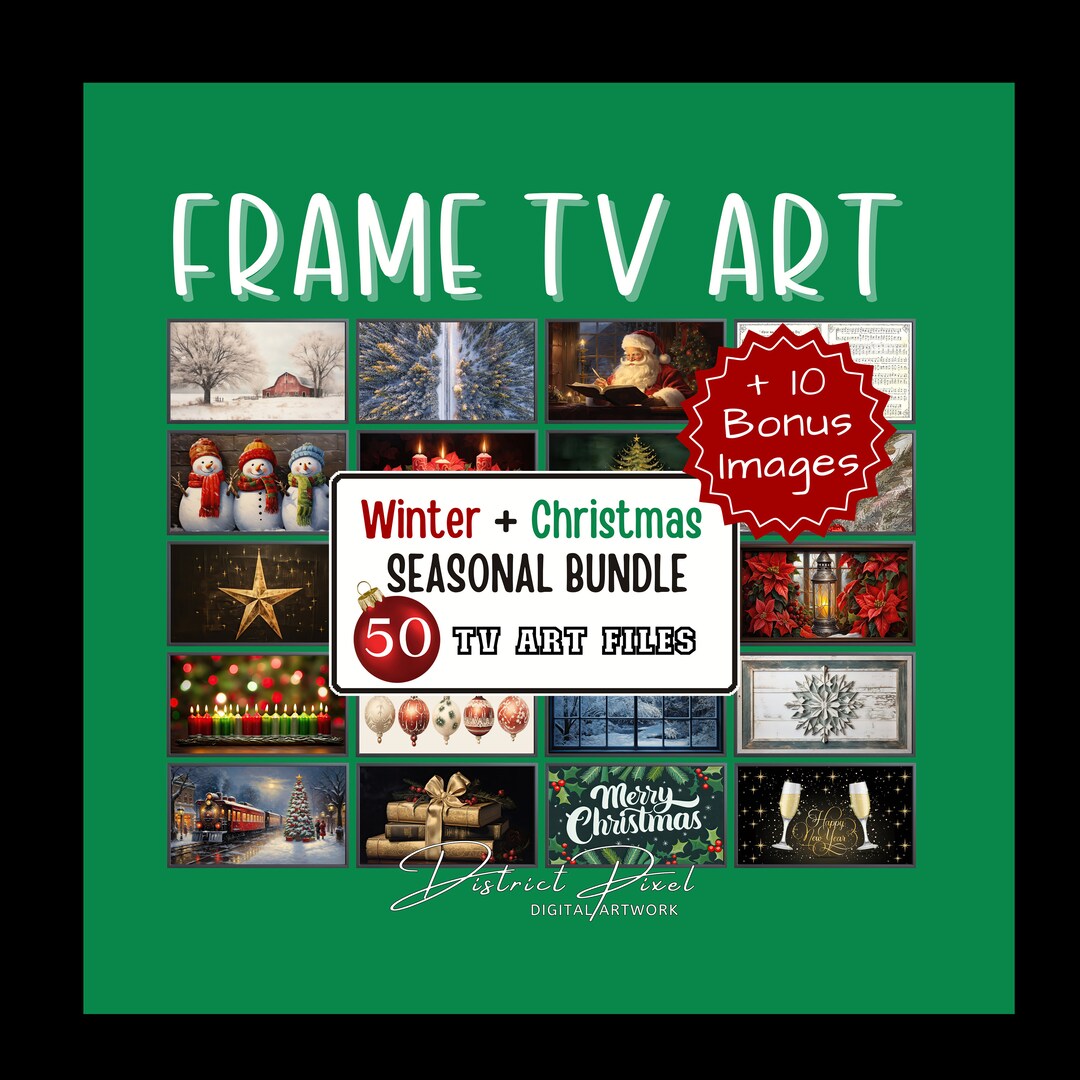 Samsung Frame TV Christmas Winter Art Bundle Set of 50 Etsy