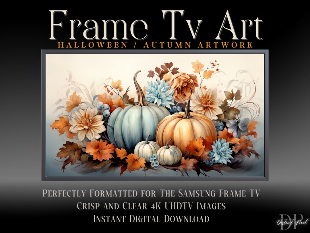 Frame TV Halloween Art Halloween TV Art Pumpkin Wall Art Etsy