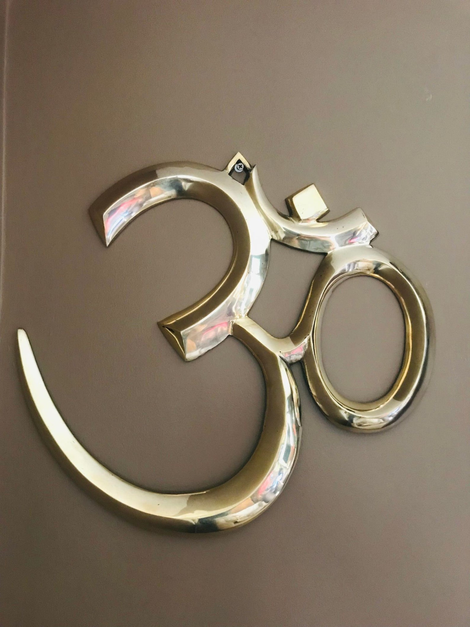 Om Symbol Wall Hanging brass/om Symbol Wall Decor/brass Om Etsy