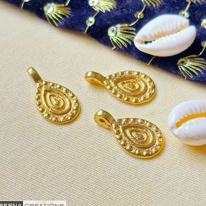 Ethnic Brass charms, Z132, Brass charms, Raw Charms, charms, Charms for macrame and jewelry making, 23*13mm, Micro macrame making