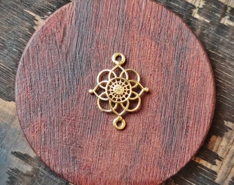 Beautifull Lotus Brass Charms, Brass Charms, Brass Charms for macrame, Brass Charms for Macrame and Jewelry Making.