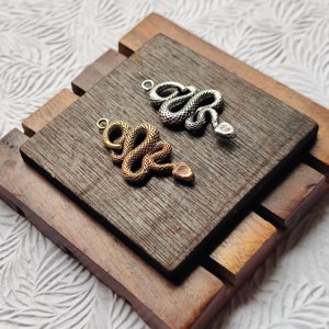 Brass snake Charm pendent, Brass Charms, Brass Charms, Brass Charms for macrame,Brass Charms for Macrame and Jewelry Making, SK8