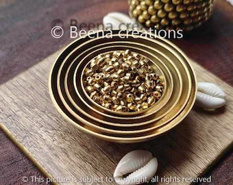 4MM Ethnic pipe Brass beads, Beads, Metal beads for Micro macrame making, Metal beads round shape for jewelry and Micro macrame making. A32