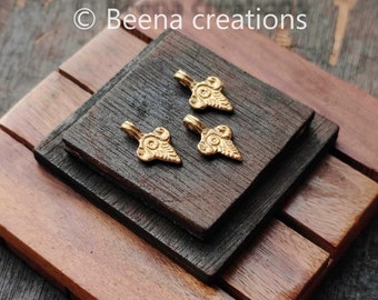 Beautiful Brass charms, Brass charms, Raw Charms, Silverfilled charms, Charms for macrame and jewelry making, 20*12mm,Z48