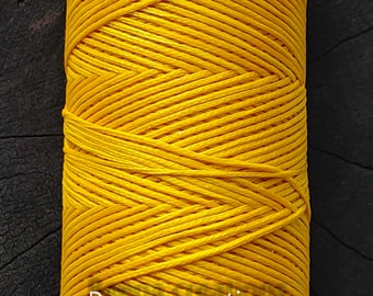 Beautiful Yellow waxed thread, 1mm macrame cord, 5meter /10meter /100meter, cords for macrame and jewelry making,micro macrame string.