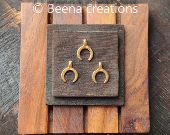 Ethnic Brass charms, Brass charms, Raw Charms, Charms for macrame and jewelry making, 17*13mm Z99