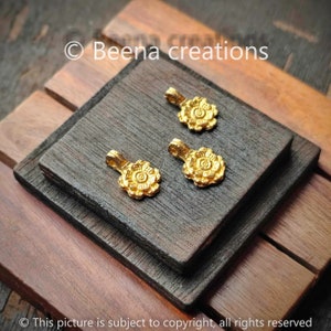 Flower Brass charms, Brass charms, Raw Charms, Charms for macrame and jewelry making, Micro macrame making, 17*11mm, Z28