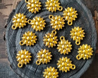 18MM Brass Charms, Gold filled charms,Metal beads for Micro macrame making, Metal beads round shape for jewelry and Micro macrame making.A81