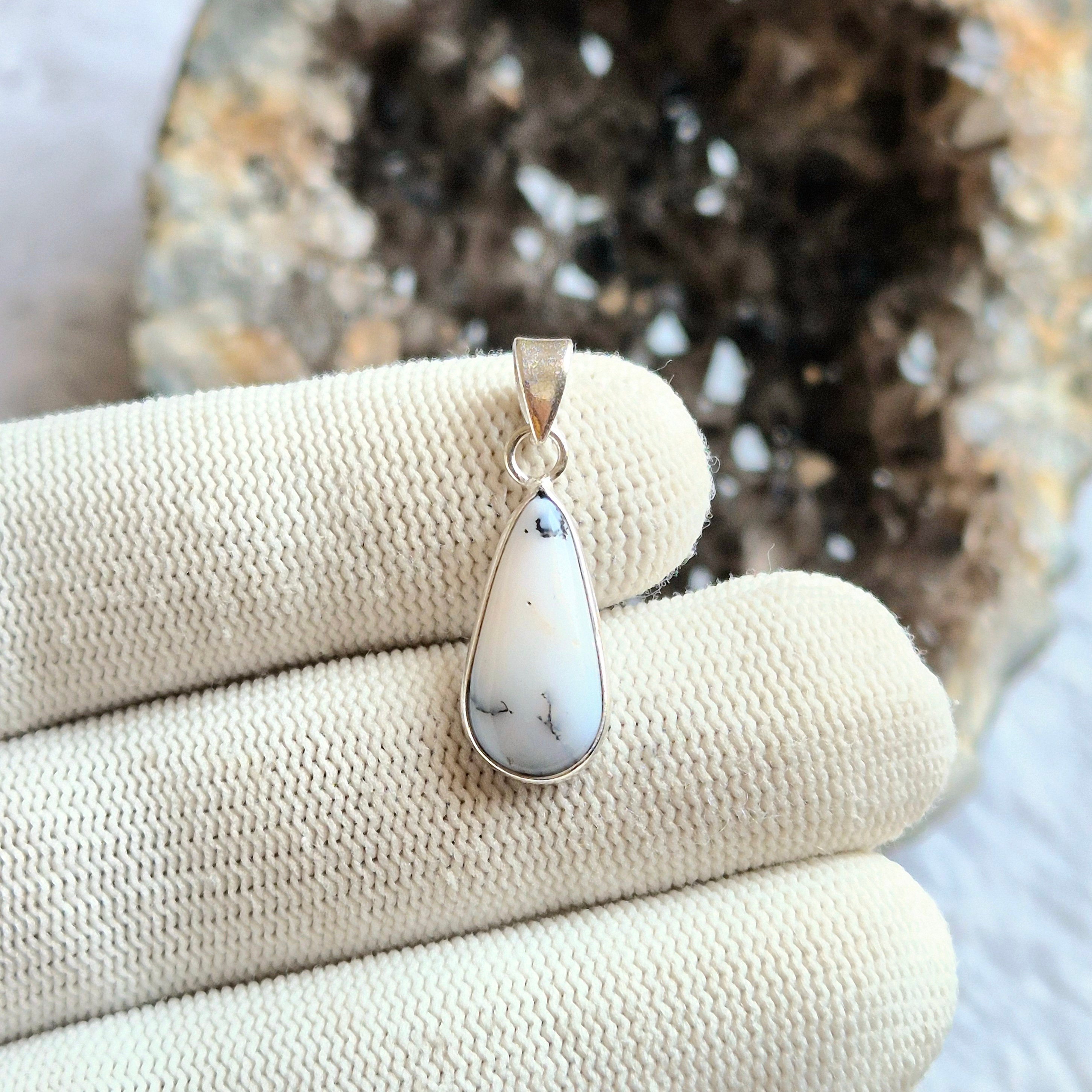 Beautiful Dentric opal Silver filled stone Pendent , Silverfilled pendent, Ethnic pendent, Pendent for jewelry and macrame making. MX10.8