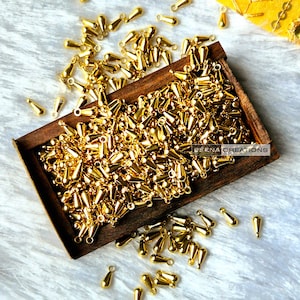 Drop Brass beads, Drop brass beads, Tribal beads, Ethnic beads, Metal beads drop shape for jewelry and Micro macrame making. A114