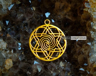 Indian Spiral Brass Charm pendent, Brass Charms, Brass Charms, Brass Charms for macrame, Brass Charms for Macrame and Jewelry Making, TR50