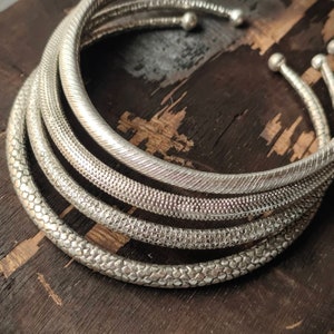 Silverfilled chokers, Set of 4 pc, Silverfilled choker, Macrame making, choker for macrame, Brass choker for jewelry and macrame making.