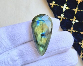 Beautiful Labradorite Cut stone, Cut Cabochon Labradorite, Stones for macrame, Labradorite stone for jewelry and macrame making SN50.10