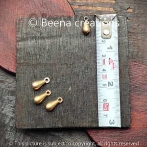 Breloques en laiton, Breloques en laiton, Breloques brutes, Breloques pour macramé et fabrication de bijoux, 125 mm, Z15 image 6