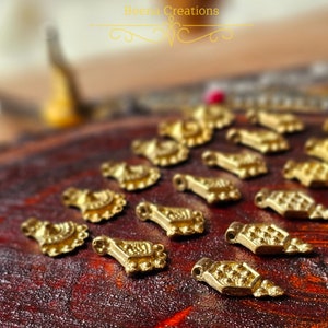 Set of 3 models, 18 pcs of Raw brass charms , Brass charms for jewelry and macrame making , G5