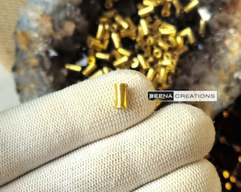 6.5mm pipe Brass beads, Beads, Metal beads for Micro macrame making, Metal beads round shape for jewelry and Micro macrame making. A120