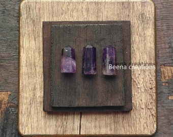 Amethyst, Natural pencil, Natural Amethyst, Natural stone for Macrame, Stone for jewelry and macrame making, Macrame making